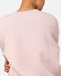 Nike Women's Sportswear Phoenix Fleece Oversized Logo Crewneck Platinum Violet/Light Orewood Brown/Smokey Mauve