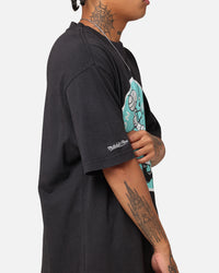 Mitchell & Ness Boston Celtics Ice Blue Logo T-Shirt Faded Black