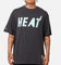 Mitchell & Ness Miami Heat Ice Blue Logo T-Shirt Faded Black