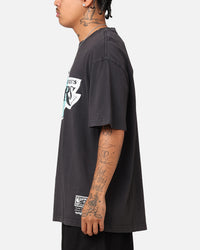 Mitchell & Ness Los Angeles Lakers Ice Blue Logo T-Shirt Faded Black