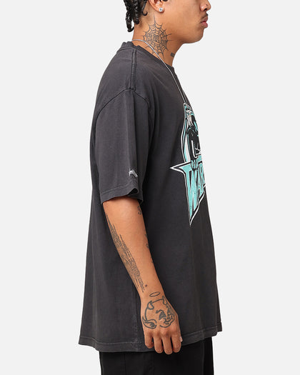 Mitchell & Ness Golden State Warriors Ice Blue Logo T-Shirt Faded Black