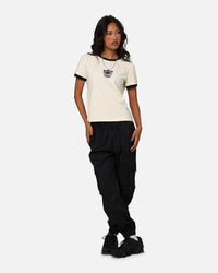 Pro Standard Women's Las Vegas Raiders SJ Ringer T-Shirt Eggshell/Black