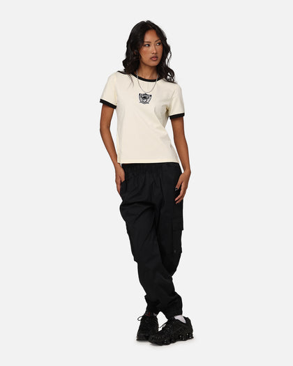Pro Standard Women's Las Vegas Raiders SJ Ringer T-Shirt Eggshell/Black