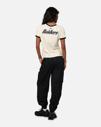 Pro Standard Women's Las Vegas Raiders SJ Ringer T-Shirt Eggshell/Black