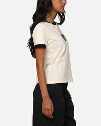Pro Standard Women's Las Vegas Raiders SJ Ringer T-Shirt Eggshell/Black