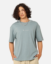 Champion Heritage New Script T-Shirt Sage Shimmer Green