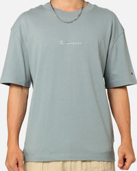 Champion Heritage New Script T-Shirt Sage Shimmer Green