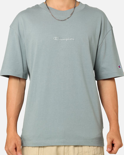 Champion Heritage New Script T-Shirt Sage Shimmer Green