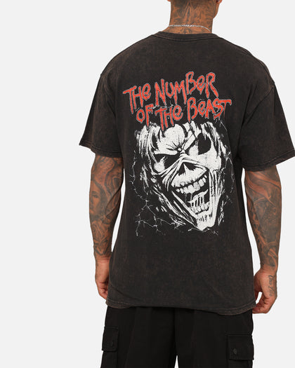 Iron Maiden Eddie Big Hand Vintage T-Shirt Black Wash