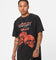Motley Crue Red Skulls T-Shirt Black Wash