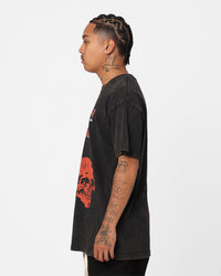 Motley Crue Red Skulls T-Shirt Black Wash