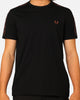 Fred Perry Contrast Tape Ringer T-Shirt Black/Whisky Brown
