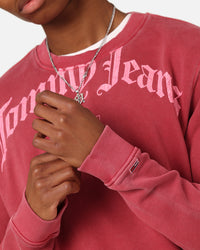 Tommy Jeans Relaxed Grunge Arch Crewneck Rouge