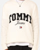 Tommy Jeans Relaxed New Varsity Sweater Ancient White