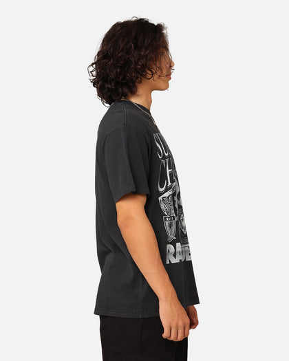 Mitchell & Ness Oakland Raiders 3 Time Super Bowl T-Shirt Faded Black