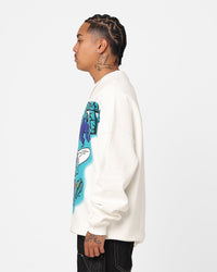 Mitchell & Ness Charlotte Hornets Suns Out Crewneck Vintage White