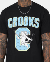 Crooks & Castles Varsity Angels T-Shirt Black