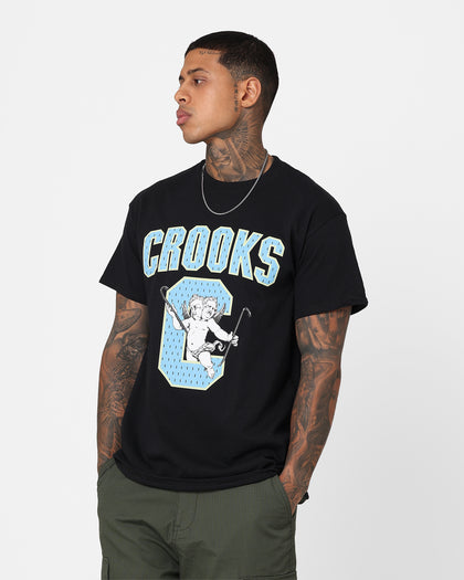 Crooks & Castles Varsity Angels T-Shirt Black