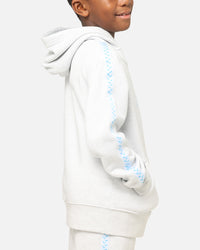 Jordan Kids' Flight MVP Fleece Pullover Hoodie Pure Platinum