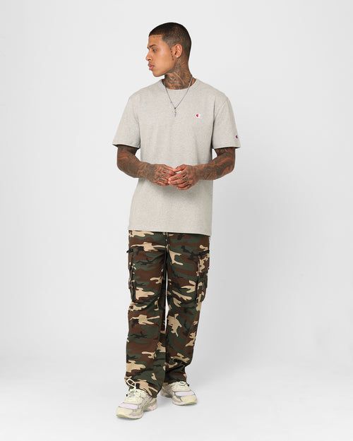 Champion Heritage Small C T-Shirt Oxford Heather