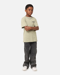 Santa Cruz Kid's Snake Dot Strip T-Shirt Light Green