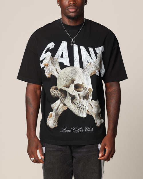 Saint Morta Dead Coffin Club Boxy T-Shirt Black