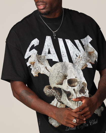 Saint Morta Dead Coffin Club Boxy T-Shirt Black