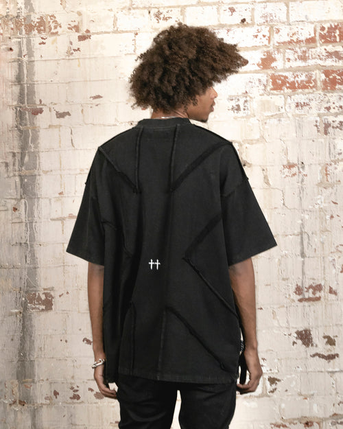 Saint Morta Deconstructed PSI Boxy Vintage T-Shirt Vintage Black
