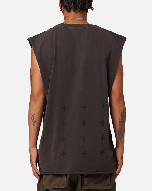 Ksubi Slash Biggie Muscle T-Shirt Faded Black