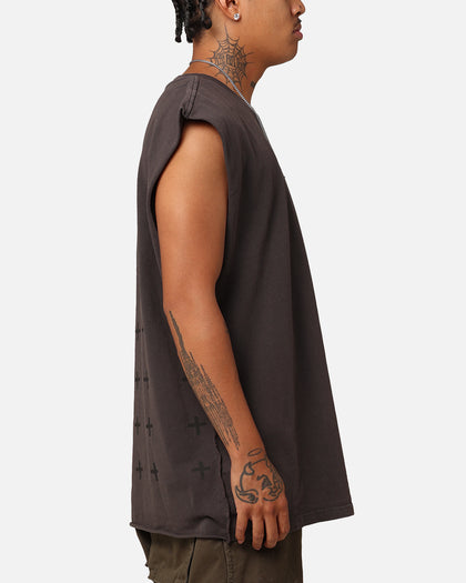 Ksubi Slash Biggie Muscle T-Shirt Faded Black