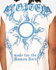 Loiter Hearts Ablaze Oversized Muscle T-Shirt Off White