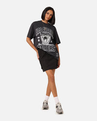 Mitchell & Ness Women's Las Vegas Raiders Arch Logo T-Shirt Faded Black