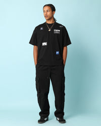Carré Patchwork Oversized T-Shirt Black