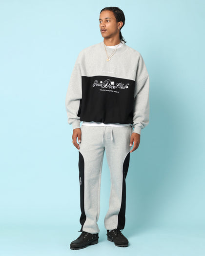 Carré Paris Dice Club Oversized Panel Crewneck Grey Marle/Black