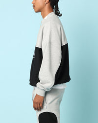 Carré Paris Dice Club Oversized Panel Crewneck Grey Marle/Black
