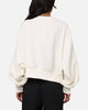 Nike Women's Sportswear Plush Mod Cropped Crewneck Sail/Lt Orewood Brown