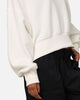 Nike Women's Sportswear Plush Mod Cropped Crewneck Sail/Lt Orewood Brown