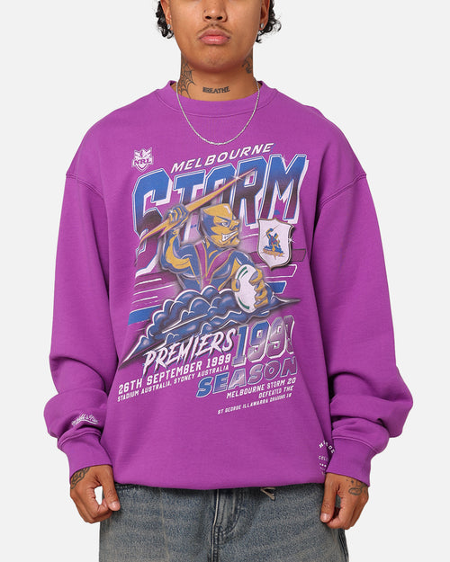 Mitchell & Ness Melbourne Storm Premiers 1999 Season Crewneck Purple