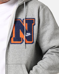 Nike Sportswear Club Essential Full Zip Hoodie Dark Grey Heather
