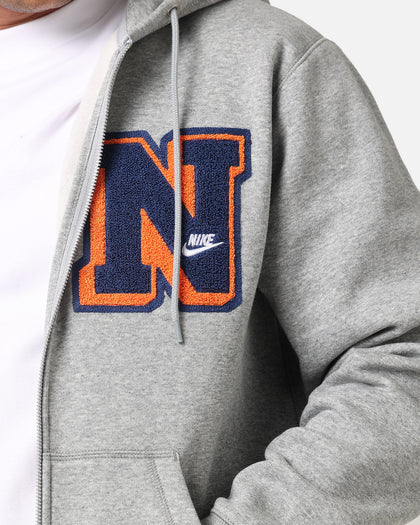 Nike Sportswear Club Essential Full Zip Hoodie Dark Grey Heather