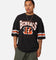 Majestic Athletic Cincinnati Bengals Vintage Sport Striped Sleeve T-Shirt Faded Black