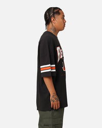 Majestic Athletic Cincinnati Bengals Vintage Sport Striped Sleeve T-Shirt Faded Black