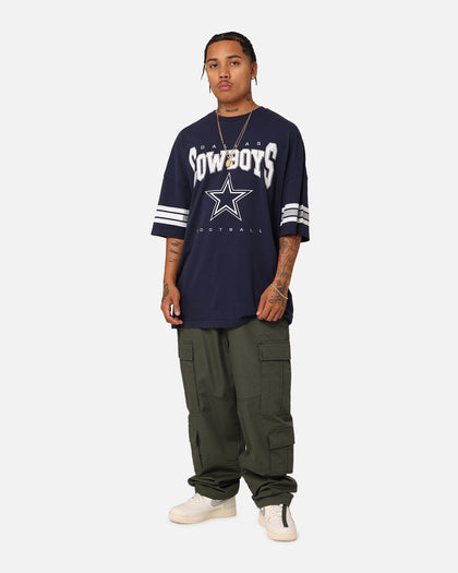 Majestic Athletic Dallas Cowboys Vintage Sport Striped Sleeve T-Shirt Navy