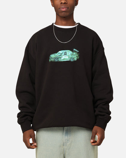 Stüssy Race Car Fleece Crewneck Pigment Black