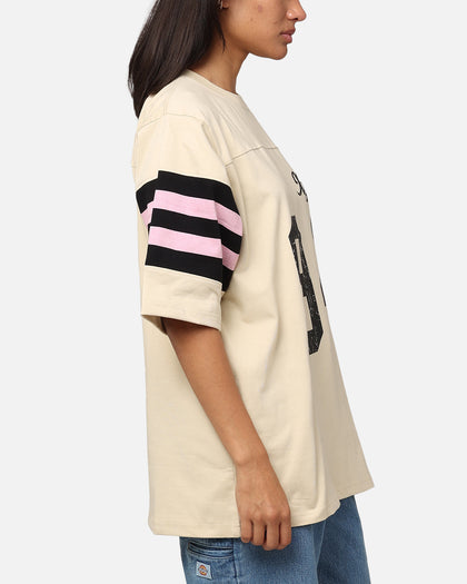 X-Girl Women's Number Sweat T-Shirt Cream