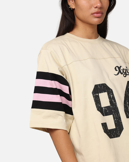 X-Girl Women's Number Sweat T-Shirt Cream