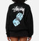 Stussy Women's Fuzzy Dice Oversized Crewneck Pigment Black