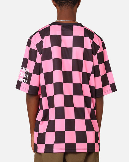 Playboy Checkered Soccer Jersey Pink/Black