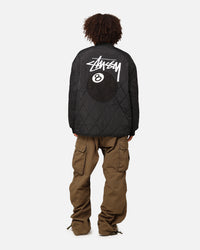 Stüssy Women's 8 Ball Quilted Jacket Black