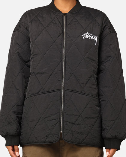 Stüssy Women's 8 Ball Quilted Jacket Black